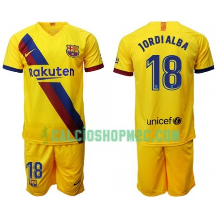 Barcellona Jordi Alba 18 Bambino Maglia Trasferta 2019/2020 Manica Corta (+ Pantaloncini) 